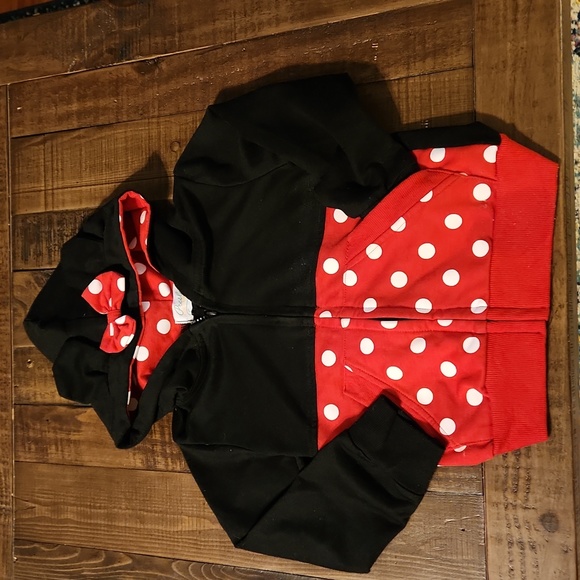 Presley Culture Mini Mouse Ears Hooded Lightweight Jacket 2T-3T - Picture 1 of 7